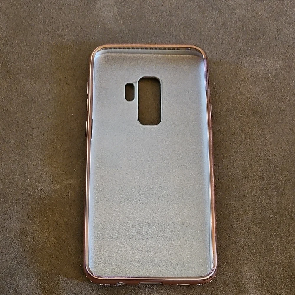 Samsung Metallic Pink and Silver Striped Case with Ring Holder